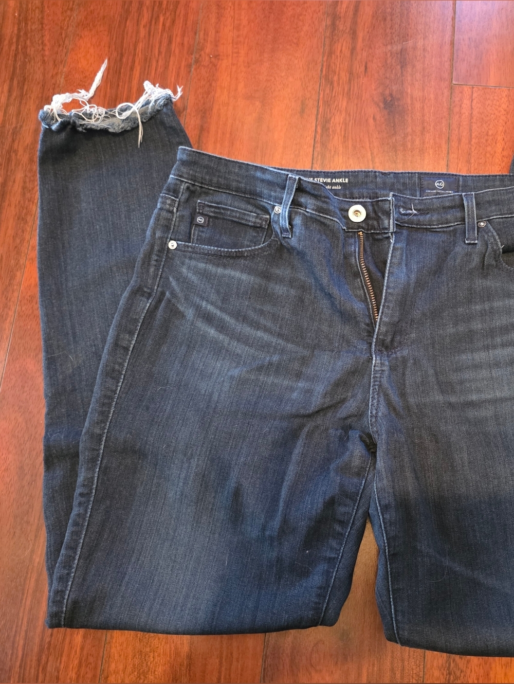 AG  Adriano Goldschmied Blue Denim Jeans The Stevie Ankle